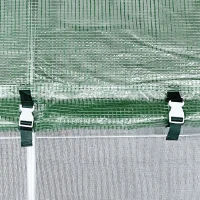 Outsunny 20' x 10' x 6.5' Large Tunnel Greenhouse with Roll-up Windows & Door, Walk-In Hoop Hot House with PE Cover, Heavy-duty Steel Frame, Green(m-10)