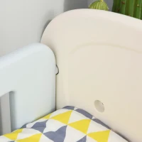 Qaba 3-in-1 Convertible Baby Crib Bedside Sleeper Bassinet with Storage Area, 4 Detachable Lockable Wheels, Mattress, Blue(m-9)