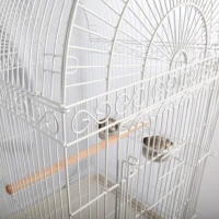 PawHut Play Open Top Bird Cage 60" Budgie Cage for Finches, Canaries with Rolling Stand, Removable Tray, Perches, Storage Shelf White, 21.3" x 21.3"(m-5)