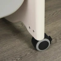 Qaba 3-in-1 Convertible Baby Crib Bedside Sleeper Bassinet with Storage Area, 4 Detachable Lockable Wheels, Mattress, Blue(m-8)