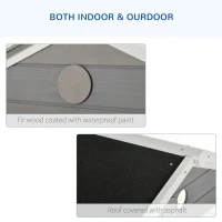 PawHut 64.5" Bird Cage Large Wooden Aviary for Canary with Standing Pole Nest Slide-out Tray for Indoor Outdoor Grey(m-6)