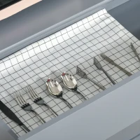 HOMCOM Modern 58" Kitchen Buffet with Hutch, Microwave Cabinet with Drawer and Storage Cupboard, Grey(m-11)