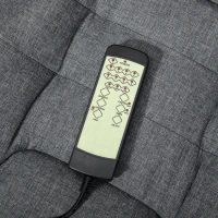 Vinsetto 6 Vibrating Massage Office Chair, 5 Modes High Back Executive Heated Chair with Reclining Backrest Padded Armrest, Deep Grey(m-12)