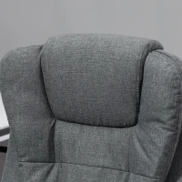 Vinsetto 6 Vibrating Massage Office Chair, 5 Modes High Back Executive Heated Chair with Reclining Backrest Padded Armrest, Deep Grey(m-13)