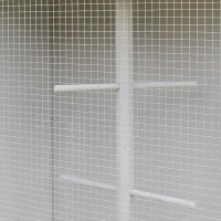 PawHut Wooden Bird Aviary Parrot Cage Pet Furniture Large Outdoor Play House with removable Bottom tray, 2 doors, asphalt roof, 4 perches(m-9)