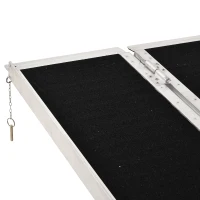 HomCom 10' Portable Traveling Convenient Mobility Ramp Carpeted Aluminum Side Walls Folding(m-14)