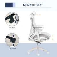 Vinsetto Adjustable Ergonomic Office Chair w/ 360° Swivel Base, 5 Star Wheels, Mesh Back(m-6)
