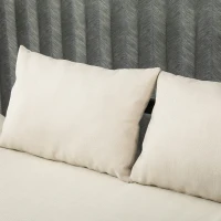 HOMCOM Convertible 3-Position Relaxing Futon Birch Wood Daybed Lounger Sofa Bed Loveseat - Black/Cream White(m-15)