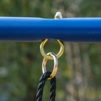 Outsunny Swing Set Outdoor for Kids, w/ Adjustable Height Seat, Basket Hoop, Glider(m-10)