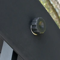 Outsunny 2 Seater Covered Outdoor Swing Chair Porch Swing Bench Lounger Hammock with Removable Cushion Tilt Canopy, Black(m-7)