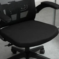 Vinsetto High Back Mesh Chair, Home Office Task Computer Chair with Adjustable Height, Lumbar Back Support, Headrest, and Arms, Black(m-11)