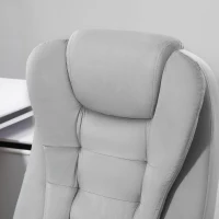 Vinsetto 6 Point Vibrating Massage Office Chair 5 Modes, High Back Executive Heated Chair with Reclining Backrest Padded Armrest, Grey(m-13)