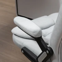 Vinsetto 6 Point Vibrating Massage Office Chair 5 Modes, High Back Executive Heated Chair with Reclining Backrest Padded Armrest, Grey(m-14)