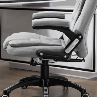 Vinsetto 6 Point Vibrating Massage Office Chair 5 Modes, High Back Executive Heated Chair with Reclining Backrest Padded Armrest, Grey(m-15)