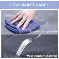 PawHut 36" x 30" Elevated Cooling Summer Dog Cot Pet Bed with Mesh Ventilation - Blue(m-8)