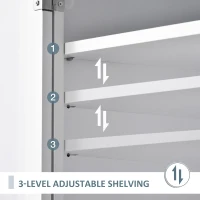 HOMCOM Traditional Buffet with Hutch, Freestanding Kitchen Pantry Storage Cabinet with Doors and Drawer, Adjustable Shelving, White(m-6)