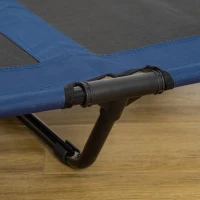 PawHut 36" x 30" Elevated Cooling Summer Dog Cot Pet Bed with Mesh Ventilation - Blue(m-10)