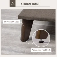 HOMCOM Folding Ottoman Sleeper, Convertible Fabric Bed, Brown(m-6)