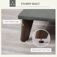 HOMCOM Folding Ottoman Sleeper, Convertible Fabric Bed, Grey(m-6)