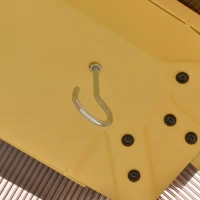 Outsunny 10' x 12' Hardtop Gazebo Canopy with Galvanized Steel Double Roof, Skylight Window, Aluminum Frame, Outdoor Permanent Pavilion with Netting, for Patio, Garden, Backyard, Yellow(m-8)