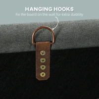 HOMCOM Upholstered Nailhead Trim Headboard, Home Bedroom Decoration for Full and Queen-Sized Beds, Grey(m-5)