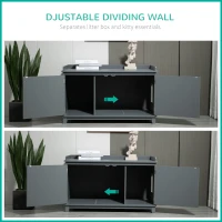 PawHut Cat Litter Box Furniture with Large Hidden Storage(m-5)