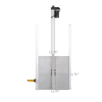 PawHut Automatic Chicken Coop Door with Timer, Light Sensor, Infrared Sensor, Multi-modes Weatherproof Chicken Door with Full Aluminum Body, 14V DC Power Supply, Silver(m-3)