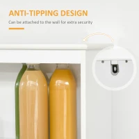 HOMCOM Modern 58" Kitchen Buffet with Hutch, Microwave Cabinet with Drawer and Storage Cupboard for Dining Room, White(m-7)