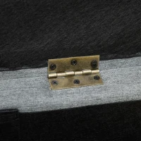 HOMCOM Nailhead Trim Upholstered Flip Top Storage Bench, Fabric Ottoman for Bedroom, or Living room, Light Grey(m-11)