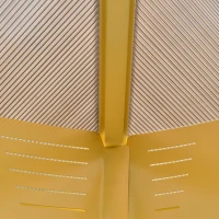 Outsunny 10' x 12' Hardtop Gazebo Canopy with Galvanized Steel Double Roof, Skylight Window, Aluminum Frame, Outdoor Permanent Pavilion with Netting, for Patio, Garden, Backyard, Yellow(m-9)