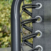Outsunny 2-Seat Outdoor Porch Swing, with Pivot Storage Table, Cup Holder, & Adjustable Overhead Canopy, Stand's Skid-Resistant Feet Pad, Breathable Mesh Seat, Steel Frame, for Patio, Black(m-8)