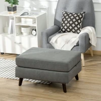 HOMCOM Folding Ottoman Sleeper, Convertible Fabric Bed, Grey(m-2)