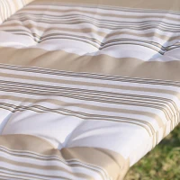 Outsunny 3-Seat Patio Swing Chair, Outdoor Canopy Swing Glider with Removable Cushion, Adjustable Shade and Weather Resistant Steel Frame, for Porch, Garden, Poolside, Backyard, Brown(m-11)