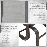 Outsunny Double Seat Glider Garden Bench Outdoor Rocking Porch Chair Yard Swing Chair Rocker Lounger Patio Furniture Grey(m-6)