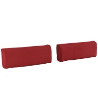 Outsunny 3-Seat Patio Swing Chair, Converting Flatbed, Outdoor Porch Swing Bed Glider with Adjustable Canopy, Removable Cushions, Pillows for Garden, Poolside, Backyard, Red(m-11)