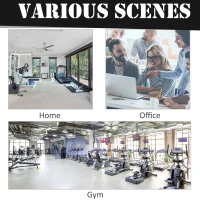 Soozier Adjustable Stable Power Squat Stand Portable 2 Bars Barbell Holder Weight Rack (Black/White)(m-6)