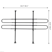 PawHut D00-002 Expandable Pet Car Barrier Auto Vehicle Dog Fence Guard Safety Gate, Black(m-3)