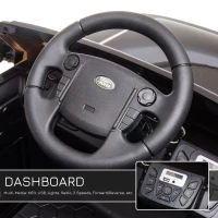 Aosom Compatible 12V Battery-powered Kids Electric Ride On Car Landrover Discovery 4 Toy with Parental Remote Control Music Lights MP3 Suspension Wheels for 3-6 Years Old Black(m-6)