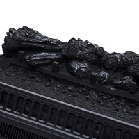 HOMCOM Electric Fireplace Insert with Realistic Log Flame Effects, Electric Log Fireplace with Glowing Ember Bed and Remote Control, 4777 BTU, Black(m-9)