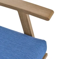 Outsunny 4-Piece Patio Furniture Set Outdoor Conversation Set with Coffee Table Loveseat Blue Cushions Aluminium Frame(m-9)