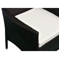 Outsunny 2 Piece Patio Armchair Wicker Chair Outdoor Modern PE Rattan w/ Cushion Brown(m-9)