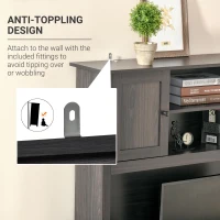 HOMCOM Computer Desk with Storage Drawers, Study Table with Hutch, Shelves, Cable Management for Home Office Workstation, Coffee(m-5)