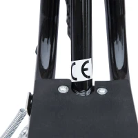 HomCom Adjustable Teen Kick Scooter Child Pro Stunt Scooter Ride On Speeder Kids Street  Bike 16" Inflatable Tire Black(m-8)