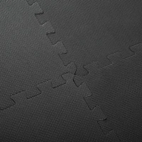 HOMCOM Soft Interlocking Floor Mats 72 Square Feet Waterproof Exercise Workout Mat Kid Play Mat Gymnastics and Home Gym Protective Flooring, 18pcs Black(m-8)