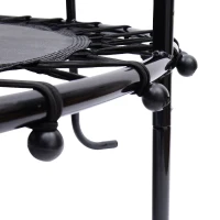 Qaba ⌀ 65" Kids Trampoline Indoor Outdoor with Safety Enclosure Net and Built-in Zipper Safety Pad, Toddler Trampoline Exercise Fitness Equipment for Children Age 3-10 Years Old(m-9)