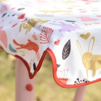 Outsunny Kids Porch Swing, Outdoor 2-Seat Patio Chair, Toddler Glider with Adjustable Canopy, Seat Belt for Garden Backyard Rabbit Pattern(m-14)