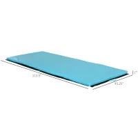 Soozier 4'x10'x2'' Folding Gymnastics Tumbling Mat, Exercise Mat  with Carrying Handles for Yoga, MMA, Martial Arts, Stretching, Core Workouts, Blue(m-3)