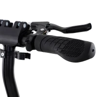 Soozier Kick Scooter Folding Adjustable Ride On Toy w/ Dual Braking System, Rear Shock Absorption and 8" Big Wheels For 14+ Teens Adult, Black(m-9)