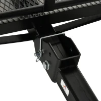 Aosom Folding Cargo Carrier Luggage Basket Cargo Rack Rear 400lbs Capacity Trailer Hitch Mount Steel Frame with 2" Standard Hitch, Black(m-9)