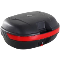 HOMCOM Detachable Scooter Motorcycle Trunk Top Case Lock Storage  Luggage T- Box Black (44L)(m-2)